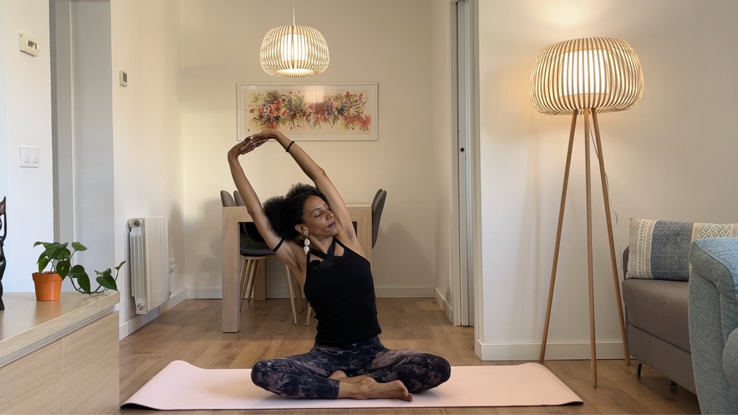Seated side stretch